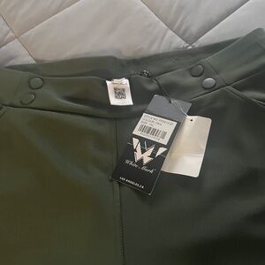 White Mark Leggings Olive green